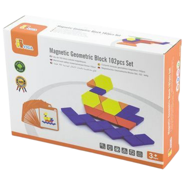 Развивающий набор VIGA Magnetic Geometric Block Магнитный, 1+