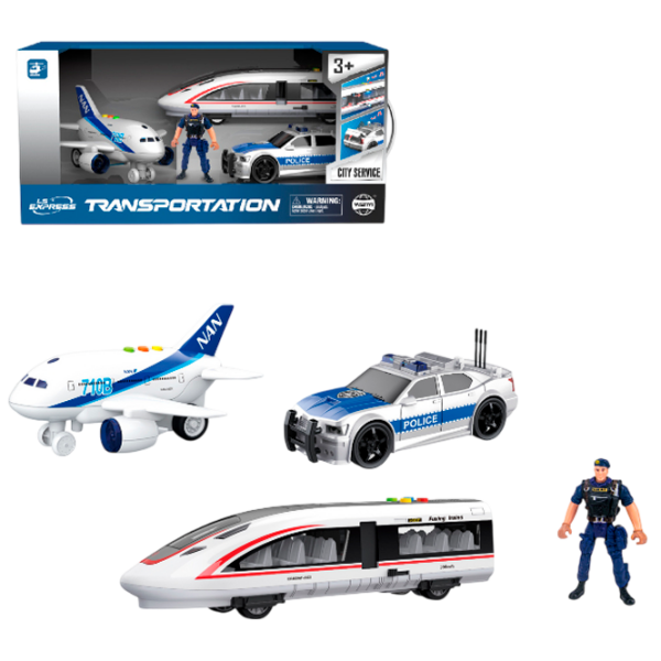 Set de mașini Wenyi Vehicule de poliție WY500-3
Red
White