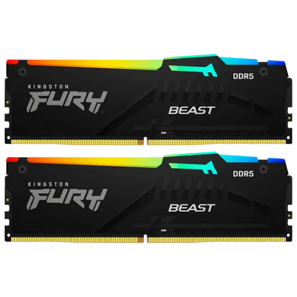 Memorie RAM 64 GB Kingston FURY Beast RGB KF560C30BBEAK2-64 DIMM, DDR5, 6000 MHz photo 1