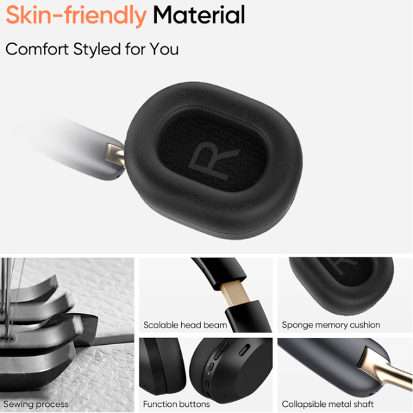 Căști Realme Techlife Studio H1 Black Fără fir / Personal / On the ear photo 9