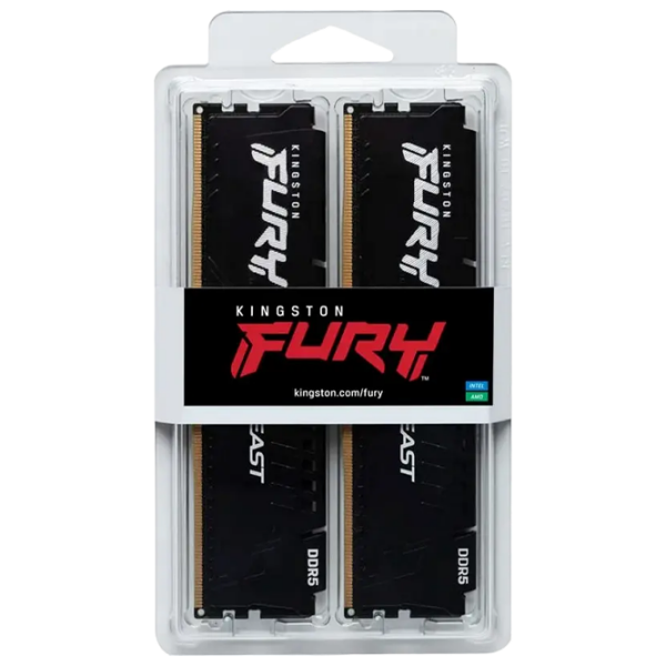 Оперативная память 32 ГБ Kingston FURY Beast KF556C36BBEK2-32 DIMM, DDR5, 5600 МГц photo 3