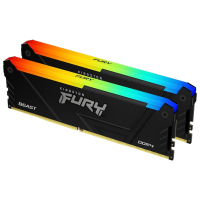 Оперативная память 16 ГБ Kingston FURY Beast RGB KF437C19BB2AK2/16 DIMM, DDR4, 3733 МГц