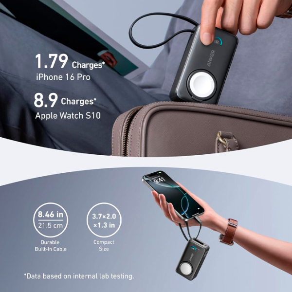 Power Bank 10000 мАч Anker MagGo (30 Вт) Черный  photo 4