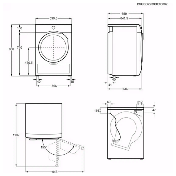 Mașină de uscat rufe Electrolux EW7D395UCE White 9 kg, A+++ photo 6