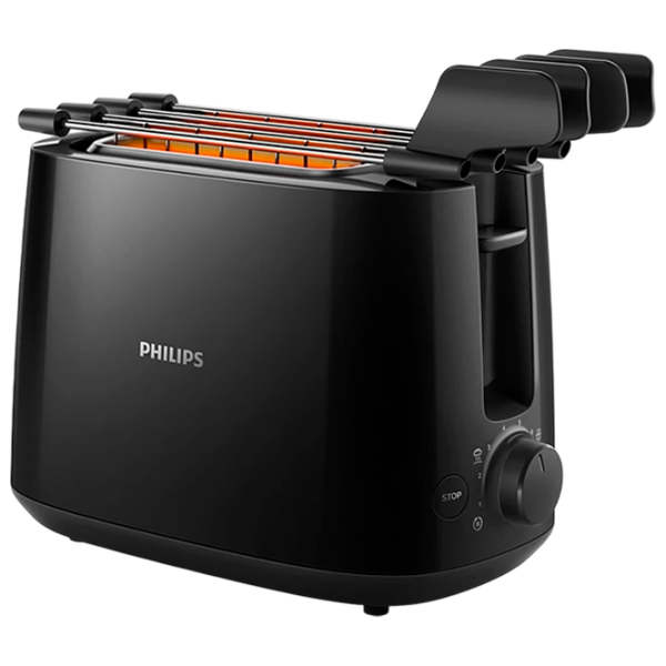Toster Philips HD2583/90 Black 600 W, Numărul de grade de prăjire: 8 photo 1