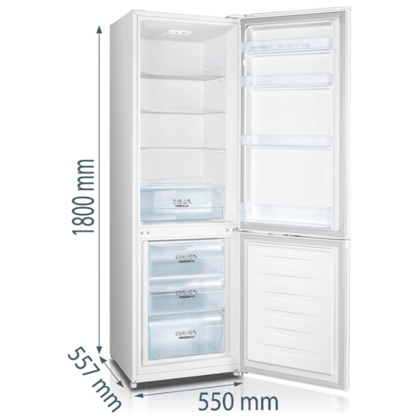 Frigider Gorenje RK418DPW4 White 198l / No Frost, 71l / No Frost, A++ photo 4