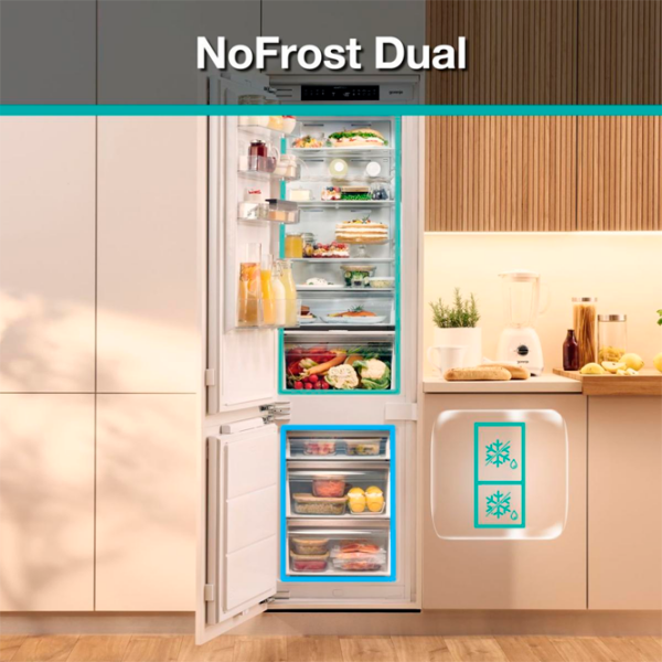 Frigider încorporabil Gorenje NRKI517E62WF White 176l / No Frost, 76l / No Frost, E photo 8