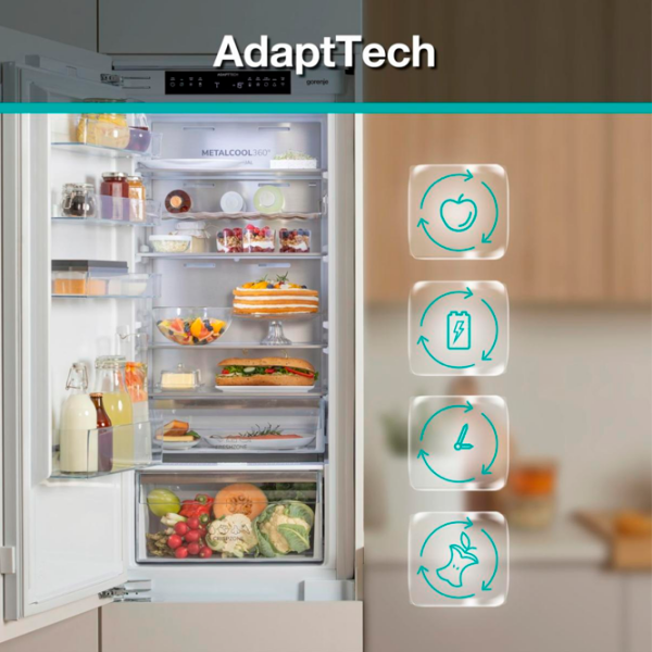 Frigider încorporabil Gorenje NRKI517E62WF White 176l / No Frost, 76l / No Frost, E photo 9