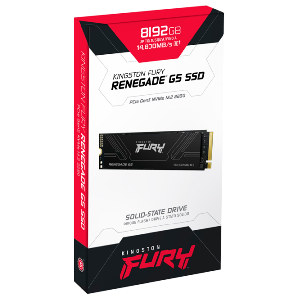 SSD Kingston Fury Renegade G5 M.2 NVMe 8 TB Viteza de citire: 14800 MB/s,
Viteza de inscriere: 14000 MB/s photo 2
