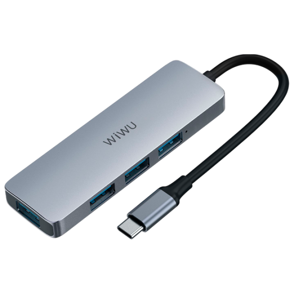 Адаптер Hub WIWU Alpha 440 Pro Серебряный USB Type-C photo 1