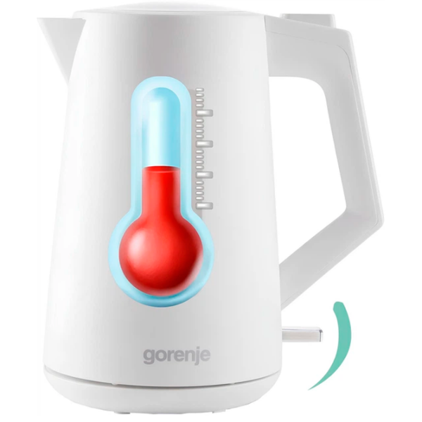 Ceainic electric Gorenje K17OPW White 2200 W, 1.7l, Material interior: Plastic photo 3