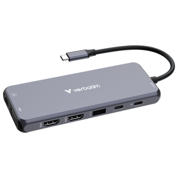 Адаптер Hub Verbatim CMH-14 Серебряный USB Type-C photo 1