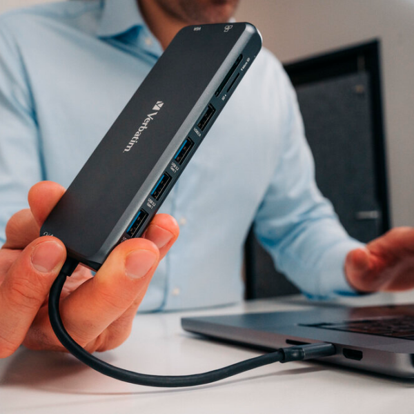 Адаптер Hub Verbatim CMH-14 Серебряный USB Type-C photo 3