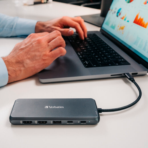 Адаптер Hub Verbatim CMH-14 Серебряный USB Type-C photo 4