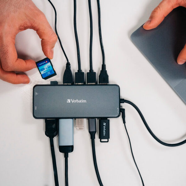 Адаптер Hub Verbatim CMH-14 Серебряный USB Type-C photo 5