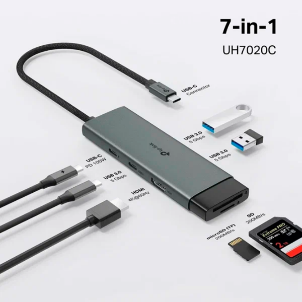 Адаптер TP-Link UH7020C Серый USB Type-C photo 4