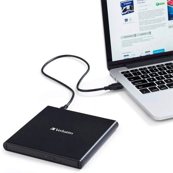 Оптический привод Verbatim External Slimline Черный USB 2.0, Пластик photo 5