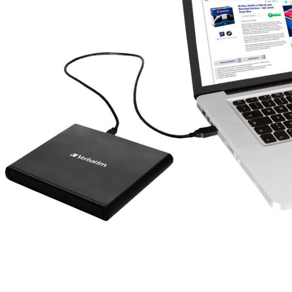Оптический привод Verbatim External Slimline Черный USB 2.0, Пластик photo 4