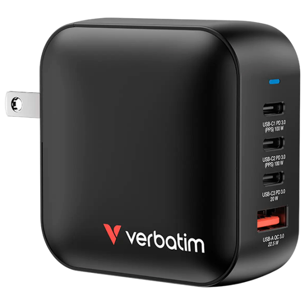 Адаптер Verbatim Mini (100 Вт) Черный  / Черный photo 1