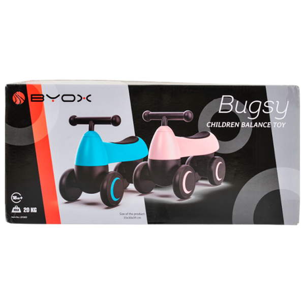 Bicicletă fără pedale Moni Bugsy Pink Black Plastic / Pentru copii photo 5