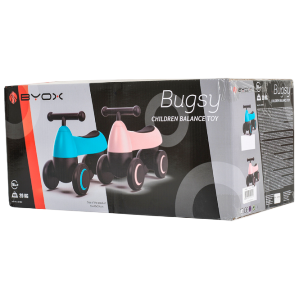 Bicicletă fără pedale Moni Bugsy Pink Black Plastic / Pentru copii photo 6