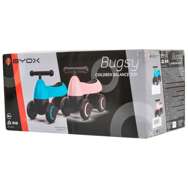 Bicicletă fără pedale Moni Bugsy Pink Black Plastic / Pentru copii photo 6