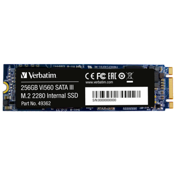 SSD Verbatim Vi560 S3 M.2 256 GB Viteza de citire: 560 MB/s,
Viteza de inscriere: 520 MB/s photo 1