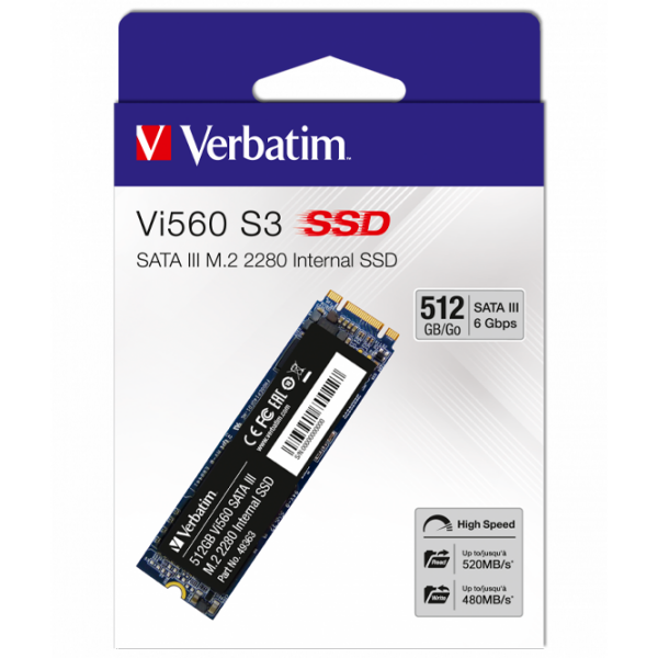 SSD Verbatim Vi560 S3 M.2 512 GB Viteza de citire: 560 MB/s,
Viteza de inscriere: 520 MB/s photo 3