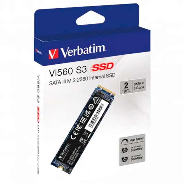 SSD Verbatim Vi560 S3 M.2 2 TB Viteza de citire: 550 MB/s,
Viteza de inscriere: 500 MB/s photo 3