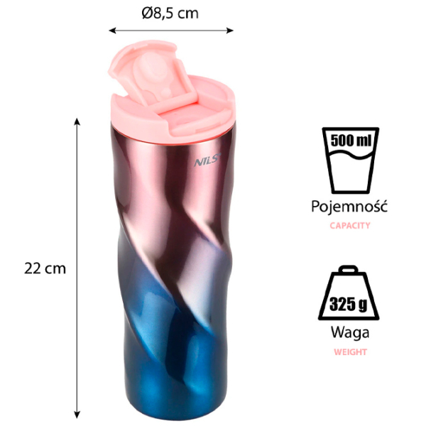Термос Nils Classic NCB22 Розовый 0.5л photo 5