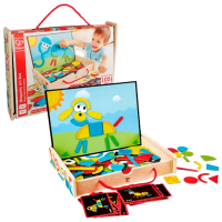 Set de creație Hape String Art Valiza cu magneți E1631 Multicolor Pentru copii, 3+