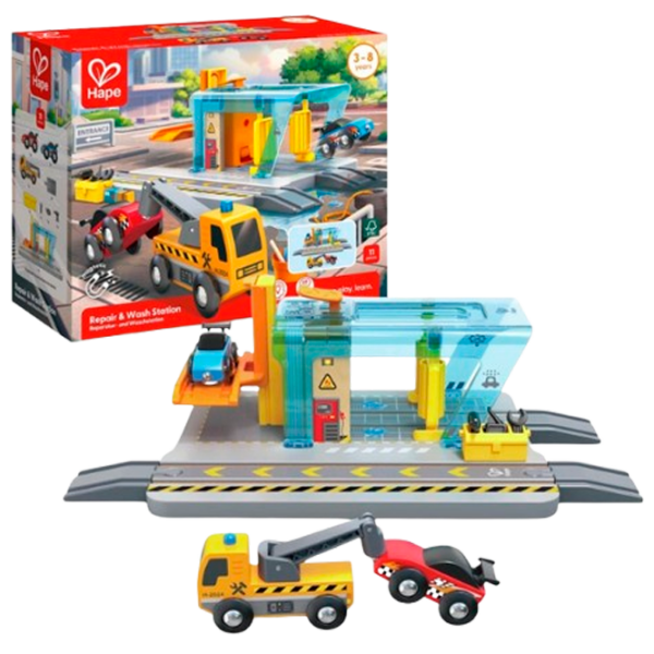 Set de mașini Hape Stația de reparații și spălătorie E3879
Multicolor
Multicolor