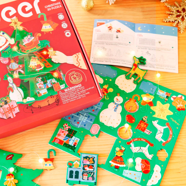 Puzzle 3D Mideer Atelierul lui Moș Crăciun (MD2299) Numărul de piese: 11, Vârsta recomandată: 3+ photo 4