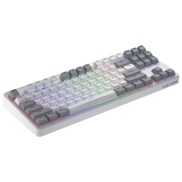 Tastatură Hator Rockfall 3 Mecha TKL White Gaming, Fără fir photo 2