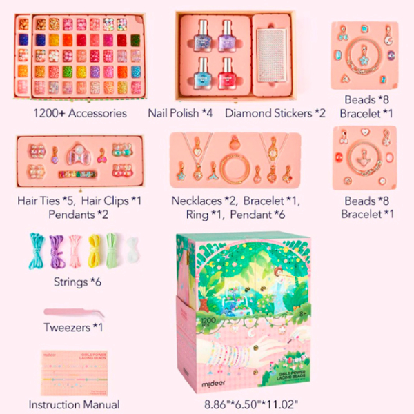 Set de creație Mideer Beauty and style Bijuterii fantastice MD3348 Multicolor Pentru fetițe, 6+ photo 2
