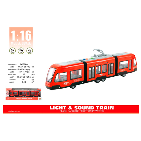 Tren Wenyi Tramvai cu fricțiune WY930A
Black
Red  photo 2