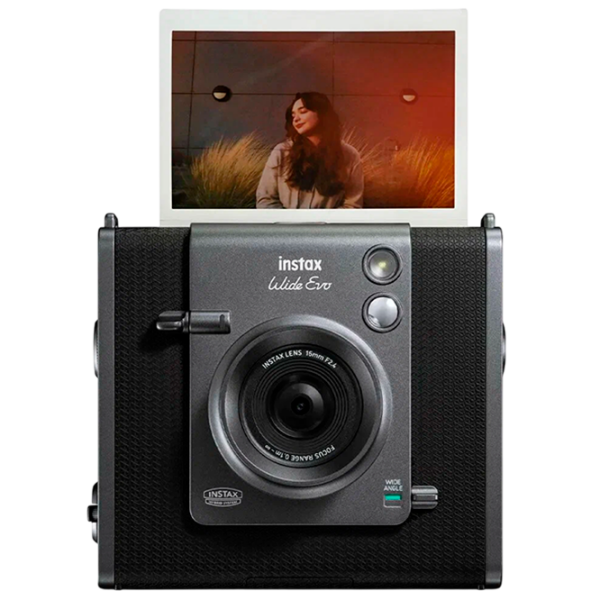 Cameră foto FujiFilm Instax Wide Evo + Body Black CMOS, 16 MP, f/2.4 photo 2