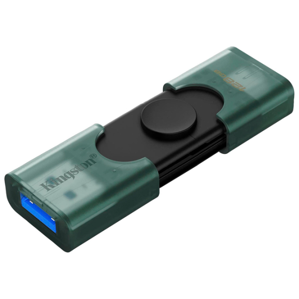 USB Flash Kingston DataTravel Duo 128 GB Green USB 3.2 Gen 1, Plastic photo 3