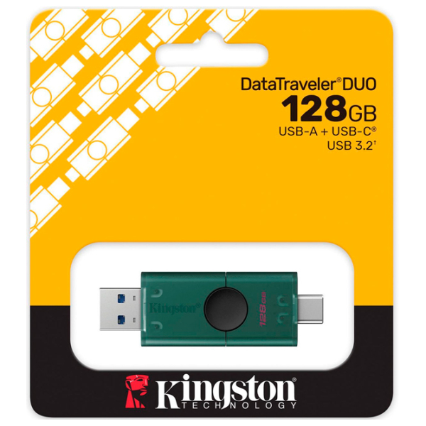 USB Flash Kingston DataTravel Duo 128 GB Green USB 3.2 Gen 1, Plastic photo 5