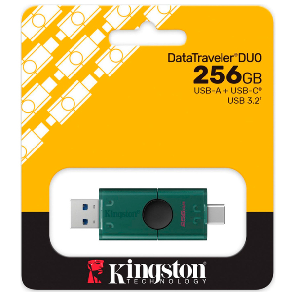USB Flash Kingston DataTravel Duo 256 GB Green USB 3.2 Gen 1, Plastic photo 5