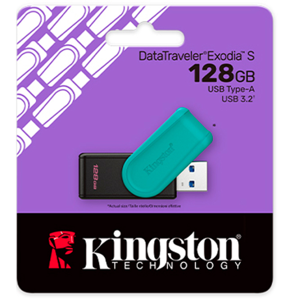 Флэшка USB Kingston DataTravel Exodia S 128 ГБ Черный USB 3.2, Пластик photo 5