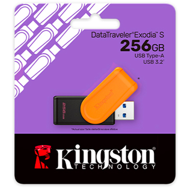Флэшка USB Kingston DataTravel Exodia S 256 ГБ Черный USB 3.2, Пластик photo 5