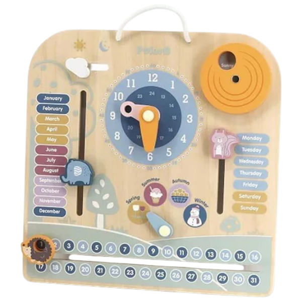Настольная игра VIGA Calendar & Clocks Развитие, 3+ photo 1