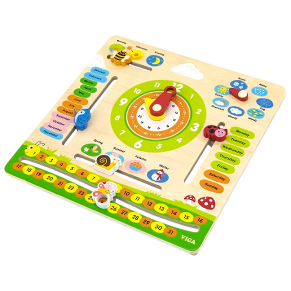 Развивающий набор VIGA Calendar & Clocks Развитие, 3+ photo 2