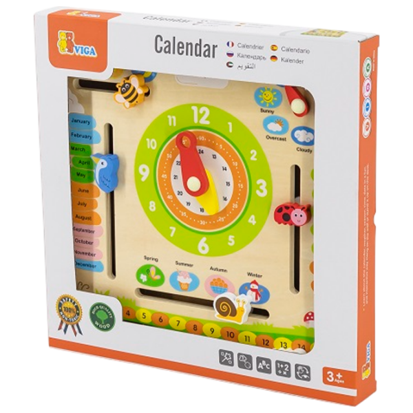 Развивающий набор VIGA Calendar & Clocks Развитие, 3+ photo 3