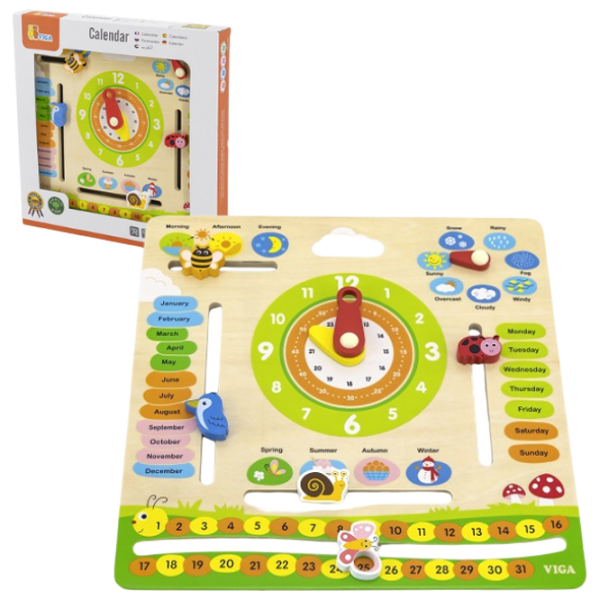 Развивающий набор VIGA Calendar & Clocks Развитие, 3+ photo 4