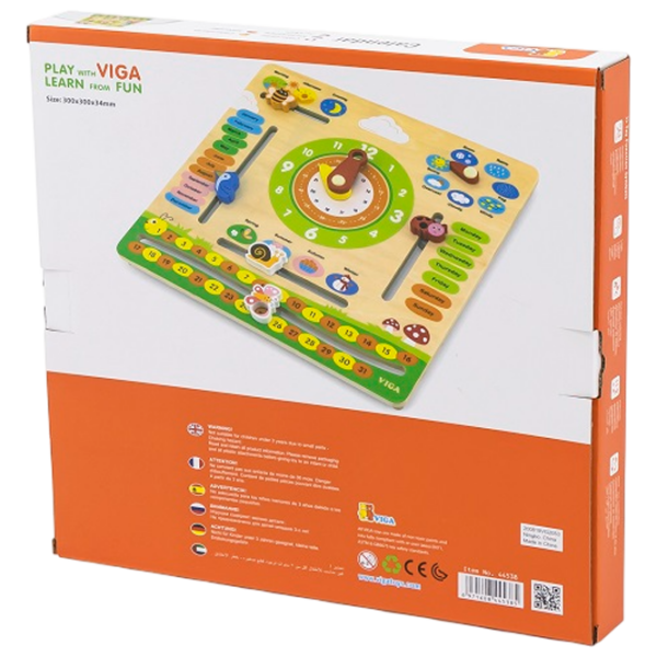 Развивающий набор VIGA Calendar & Clocks Развитие, 3+ photo 5