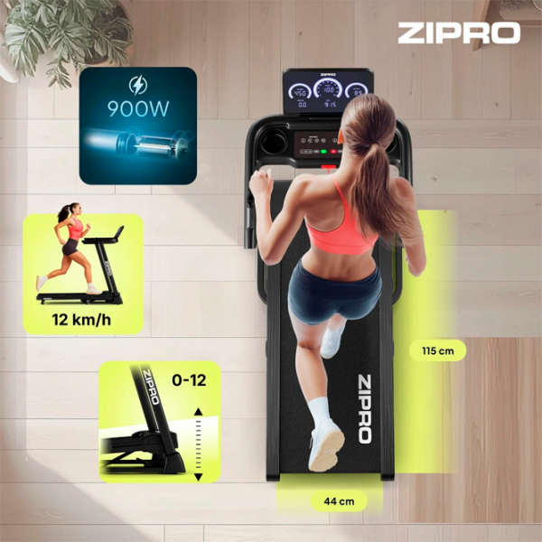 Bandă de alergat Zipro Luma Black 120 kg, 12 km/h photo 6