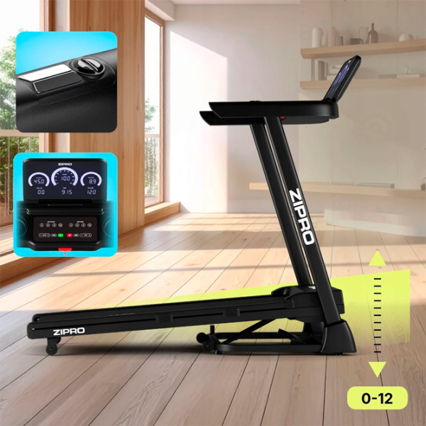 Bandă de alergat Zipro Luma Black 120 kg, 12 km/h photo 7