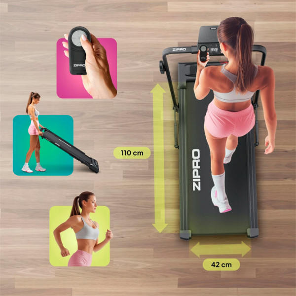 Bandă de alergat Zipro Newlite Black 110 kg, 12 km/h photo 6